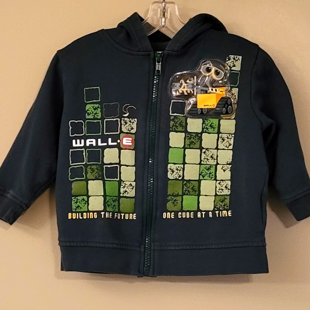 Disney Wall E green zip up hoodie